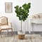 6ft. Fiddle Leaf Fig Artificial Tree in Handmade Natural Jute and Cotton Planter